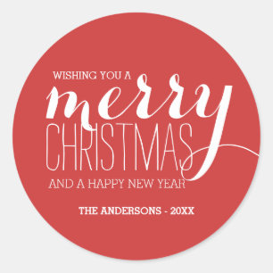 Merry Holiday Wishes Holiday Sticker