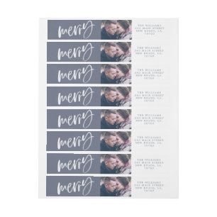 Merry Holiday Wrap Envelope Labels