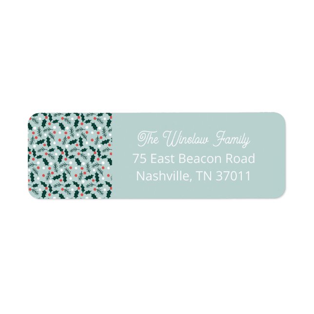 Merry Holly Days Return Address Label (Front)
