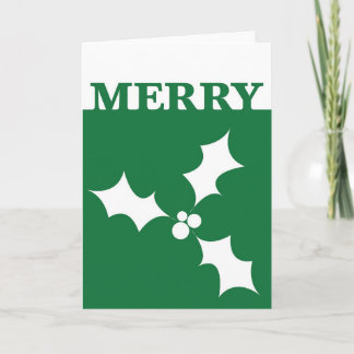 Merry Holly Holiday Card