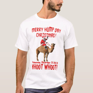 Merry Hump Day Christmas Santa & Camel T-shirt