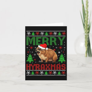 Merry Hyraxmas Vintage Hyrax Ugly Christmas Sweate Card