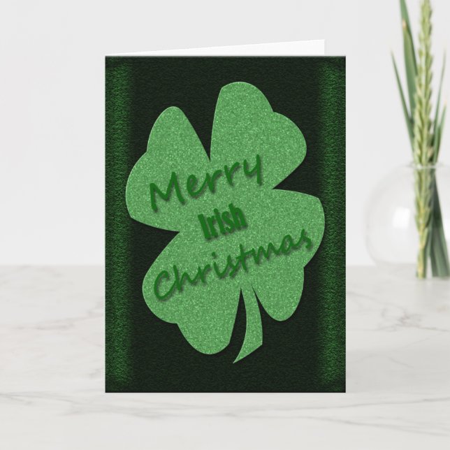 Merry Irish Christmas Holiday Card (Front)