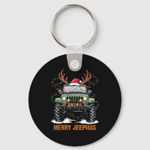Merry Jeepmas Christmas Xmas Santa Reindeer Men Bo Keychain