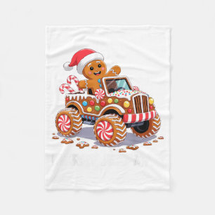 Merry Jeepmas Ugly Light Reindeer Christmas  Fleece Blanket