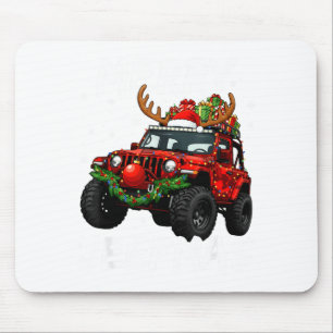 Merry Jeepmas Ugly Light Reindeer Christmas Funny  Mouse Pad
