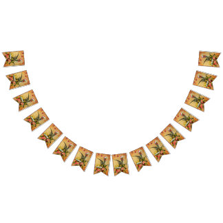 Merry Jurassic Christmas (II) Bunting Flags