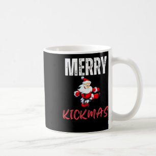 Merry Kick-mas Funny Christmas Santa Claus Karate Coffee Mug