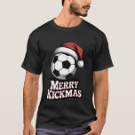 Merry Kickmas Christmas Funny Santa Soccer Ball Gr T-Shirt<br><div class="desc">Merry Kickmas Christmas Funny Santa Soccer Ball Graphic</div>