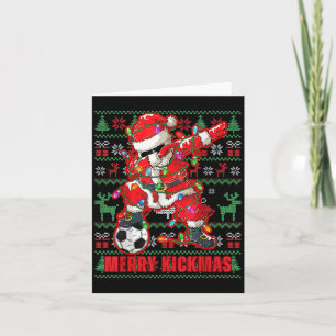 Merry Kickmas Christmas Soccer Ball Ugly Youth Swe Card