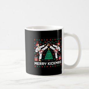 Merry Kickmas Funny Karate Jiu Jitsu Ugly Christma Coffee Mug