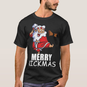 Merry Kickmas Funny Karate Santa Family Matching T-Shirt