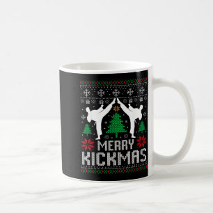 Merry Kickmas Karate Jiu Jitsu Ugly Christmas Xmas Coffee Mug
