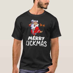 Merry Kickmas  Karate Santa Family Matching Pajama T-Shirt