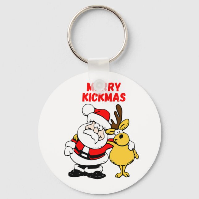 Merry Kickmas Keychain (Front)