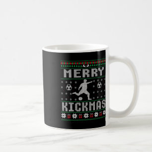 Merry Kickmas Soccer Player Ugly Christmas Sweater Coffee Mug