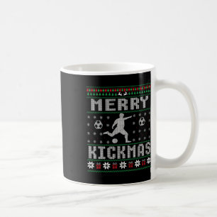 Merry Kickmas Soccer Player Ugly Christmas Sweater Coffee Mug