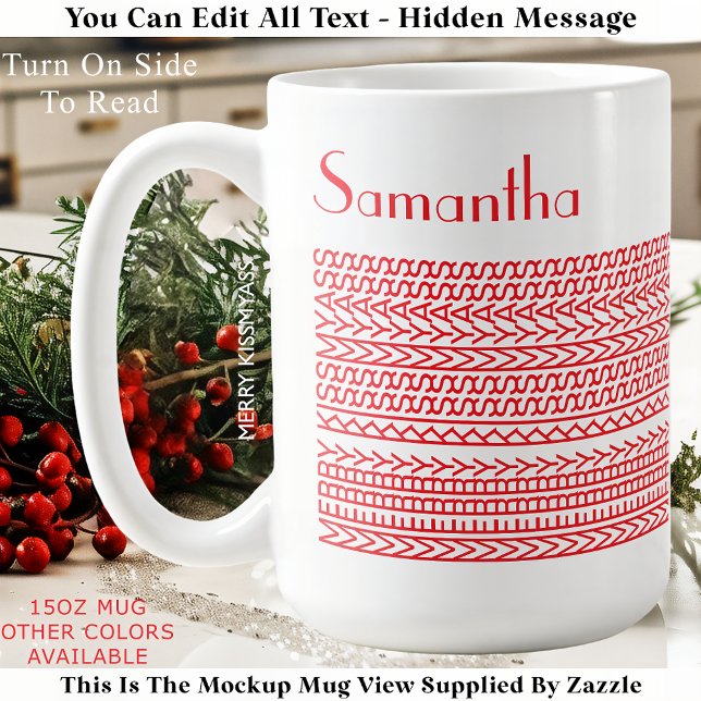 Merry Kissmyass & Custom Name Hidden Message 150R Coffee Mug (Creator Uploaded)