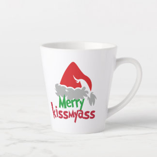 Merry Kissmyass Funny Christmas Latte Mug