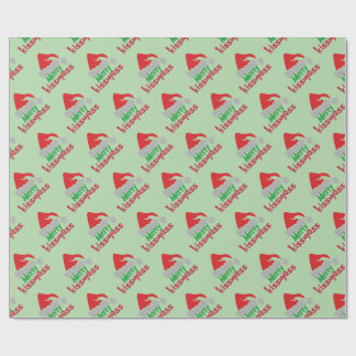 Merry Kissmyass Funny Christmas Wrapping Paper