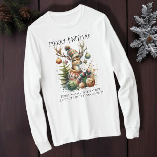 Merry Knittmas Knitting Christmas T-Shirt