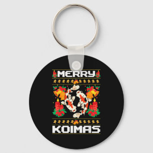 Merry Koima's Koi Fish Ugly Christmas Xmas Party  Keychain