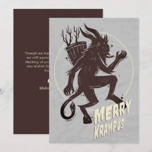 Merry Krampus Christmas Holiday Card