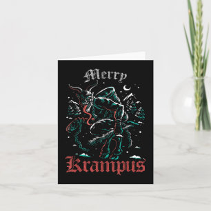 Merry Krampus Christmas Xmas Horror Ugly Evil Paj Card