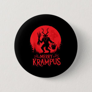 Merry Krampus Christmas Xmas Horror Ugly Sweater E 2 Inch Round Button