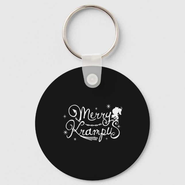 Merry Krampus German Folklore Christmas For Krampu Keychain (Front)