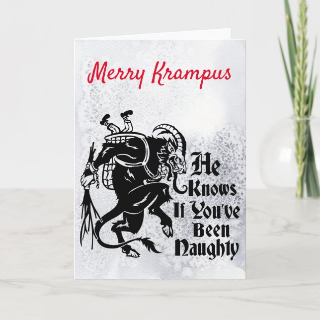 Merry Krampus Greeting Card (Front)