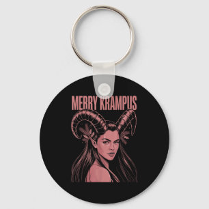 Merry Krampus Ironic Lilith Christmas Dark Feminin Keychain
