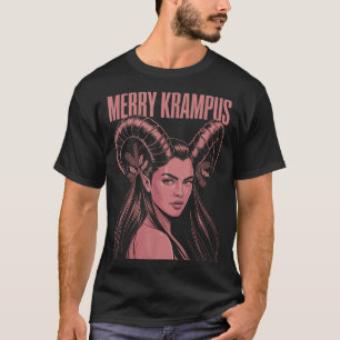 Merry Krampus Ironic Lilith Christmas Dark Feminin T-Shirt