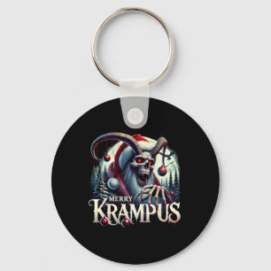 Merry Krampus Krampus Is Coming To Town Horror Chr Keychain