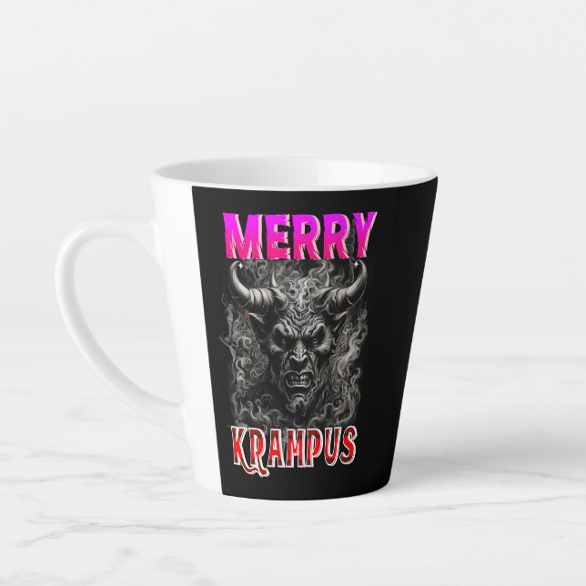 Merry Krampus Latte Mug (Left)