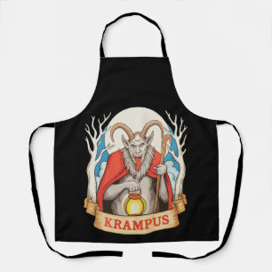 Merry Krampus Monster Christmas Xmas Santa Evil Apron