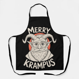Merry Krampus Mythical Christmas Xmas Holiday Apron