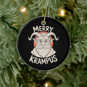 Merry Krampus Mythical Christmas Xmas Holiday Ceramic Ornament