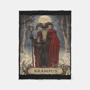 Merry Krampus Pajama Funny Christmas Horror Ugly S Fleece Blanket