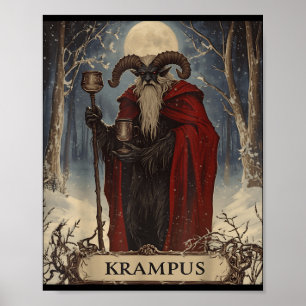 Merry Krampus Pajama Funny Christmas Horror Ugly S Poster