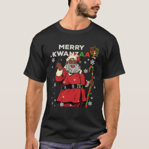 Merry Kwanzaa Santa Claus Black Christmas African T-Shirt