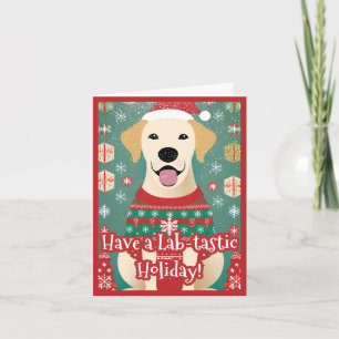 Merry Labrador Retriever Ugly Christmas Sweater  Holiday Card