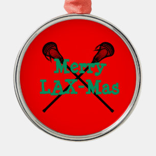 Merry LAX-Mas Metal Ornament