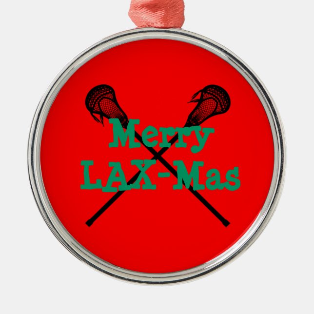 Merry LAX-Mas Metal Ornament (Front)