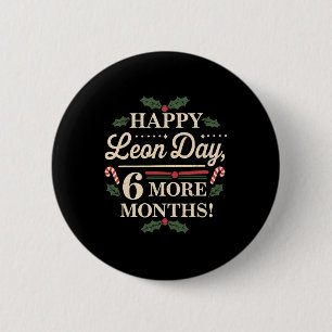 Merry Leon Day Noel Ckwards Funny Christmas Countd 2 Inch Round Button