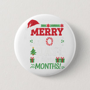 Merry Leon Day Noel Ckwards Funny Christmas Countd 2 Inch Round Button