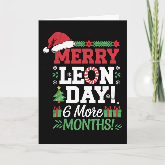 Merry Leon Day Noel Ckwards Funny Christmas Countd Card (Front)