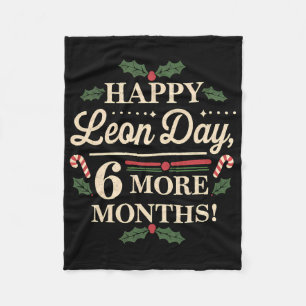 Merry Leon Day Noel Ckwards Funny Christmas Countd Fleece Blanket