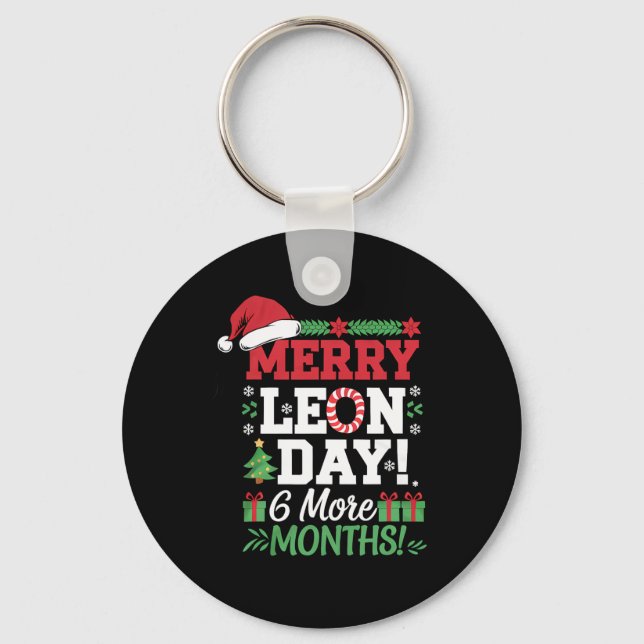 Merry Leon Day Noel Ckwards Funny Christmas Countd Keychain (Front)