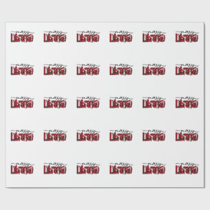 Merry Librarian Christmas Book Lover Library Wrapping Paper
